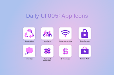 Daily UI #005: App Icons app app icon app icons branding dailyuichallenge design figma graphic design icon iconography illustration phone apps singapore typography ui ui design ui ux design ux design