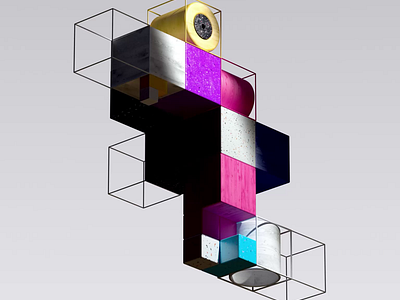The Rhythm 3d 3d art animation art c4d cinema4d colorful design dribbble geometric geometrical keyframe animation loop mograph motion design motion graphics playful render shapes