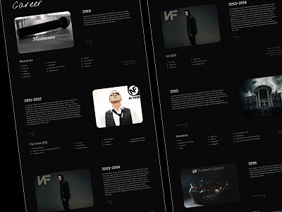 Longread for cool rapper NF design concept longread main page musician nf rapper singer ui ux website