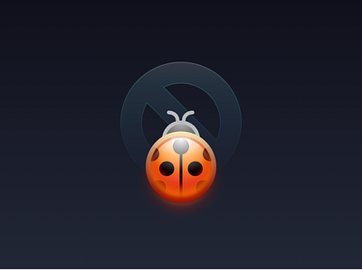 Debug Icon on Dark bug debug design graphic design icon logo ui