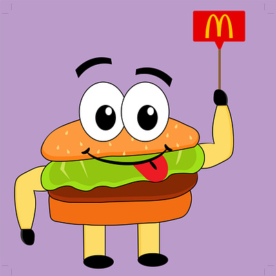 Burger Character illustration adobe illustrator cartoon illustration character illustration characterdesign digital art graphic design