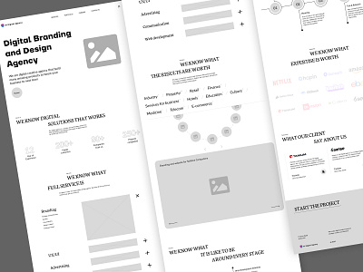 Prototype | Landing page for Digital agency design concept digital agency landing page prototype ui ux website