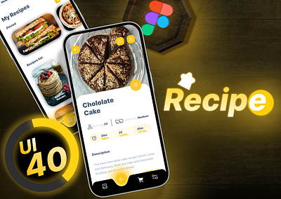 UI 40_Recipe dailyui figma light mode recipe ui ui 40 yellow