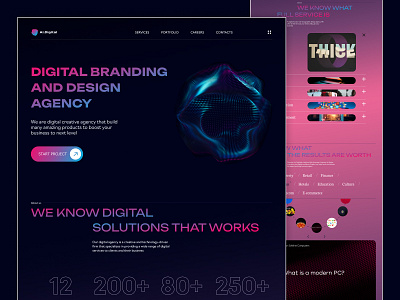 Design concept | Landing page for Digital Agency branding design design concept digital agency illustration landing page logo main page ui ux website