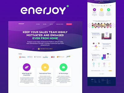 Enerjoy - Website Design branding clean design modern new ui web design website website design