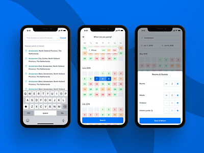 FindHotel - hotel booking platform acomodation app booking booking app calendar date picker filters hotel hotel booking interface mobile design platform search travel travel app ui user experience user interface ux uxui