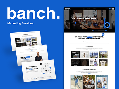 banch - Marketing Service Website branding clean design marketing marketing service modern new service ui web design website website design
