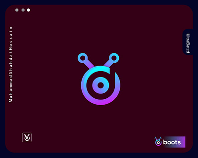 Boots Logo Icon. B Boot Logo customized logo development