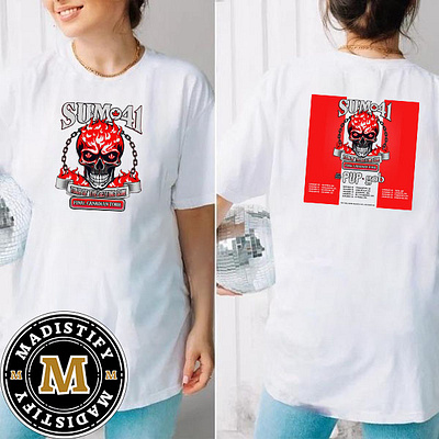 Sum 41 2024 Final Canadian Tour Tour Of The Setting Sum Schedule design tshirt