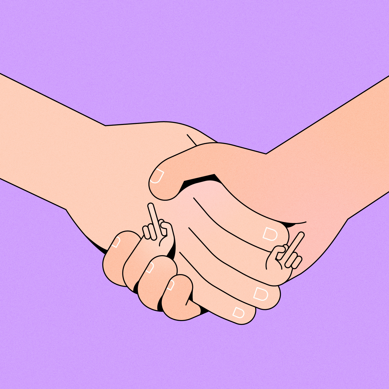 Handshake business design digital flat friendships gradients graphic design handshake illustration illustrator noise trust vector