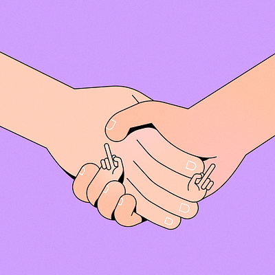 Handshake business design digital flat friendships gradients graphic design handshake illustration illustrator noise trust vector