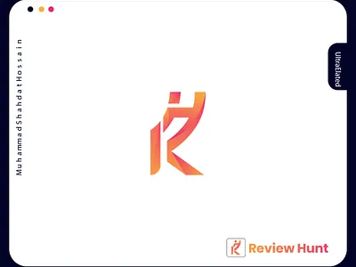 RH Logo | Review Hunt Logo | Abstract Color Full Logo modern