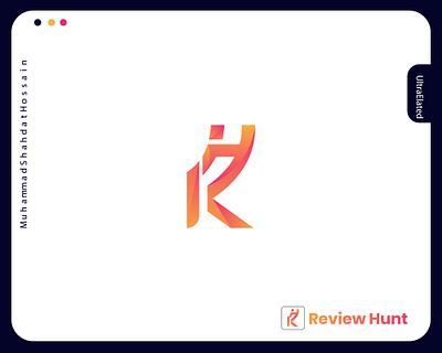 RH Logo | Review Hunt Logo | Abstract Color Full Logo modern