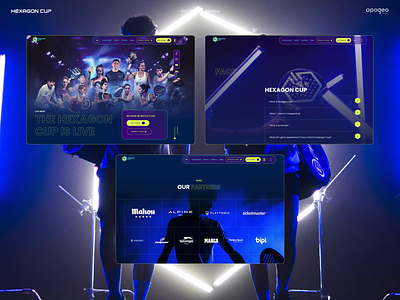 Hexagon Cup - Sports tournament website animation design sports sports website ui ux web design web development webflow