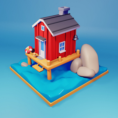 3D House 3d 3dart blender character3d house3d houserender modelinghouse