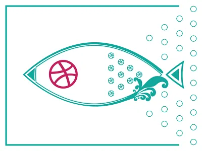 Dribbble Invitations art ball design dribbble fish graphic design illustration invitation vector