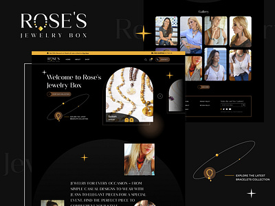 Rose's - Jewelry Box Website box branding clean design jewelry logo modern new rich royal ui web design website website design
