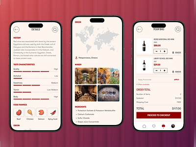 Liquor App - Wine Origin and Details alcohol app design beer cart design ecommerce liquor liquor store online liquor online store online wine scotch vodka whiskey wine wine community wine ondemand wine shop wine store winery