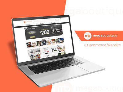 megaboutique - website design boutique branding clean design logo modern new ui web design website website design