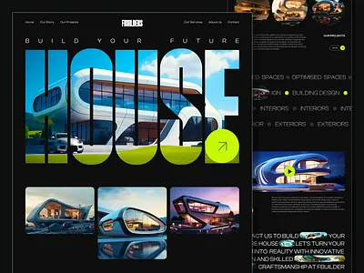 FBUILDERS - Web design ai architecturaldesign architecture builders dream figma futuristic green house midjourney modern photoshop smarthomes ui userexperience userinterface ux web web design website