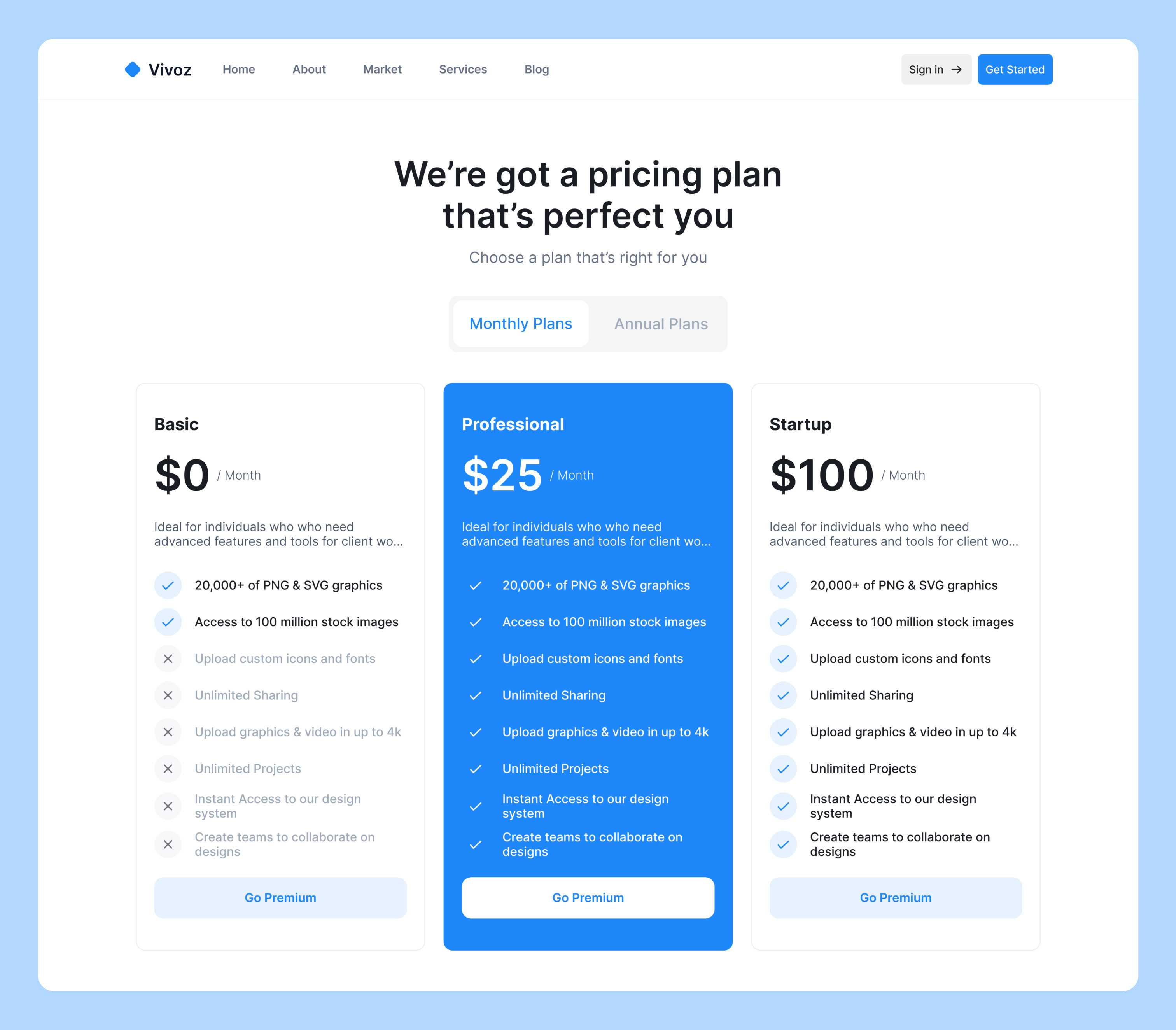 Pricing Section UI app branding dashboard design figma pricing section uiux ux uı uıux web xd