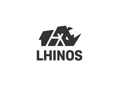 Lhinos animal camping creative logo logo design mountain negative space pine polygon rhino rinoceros tent