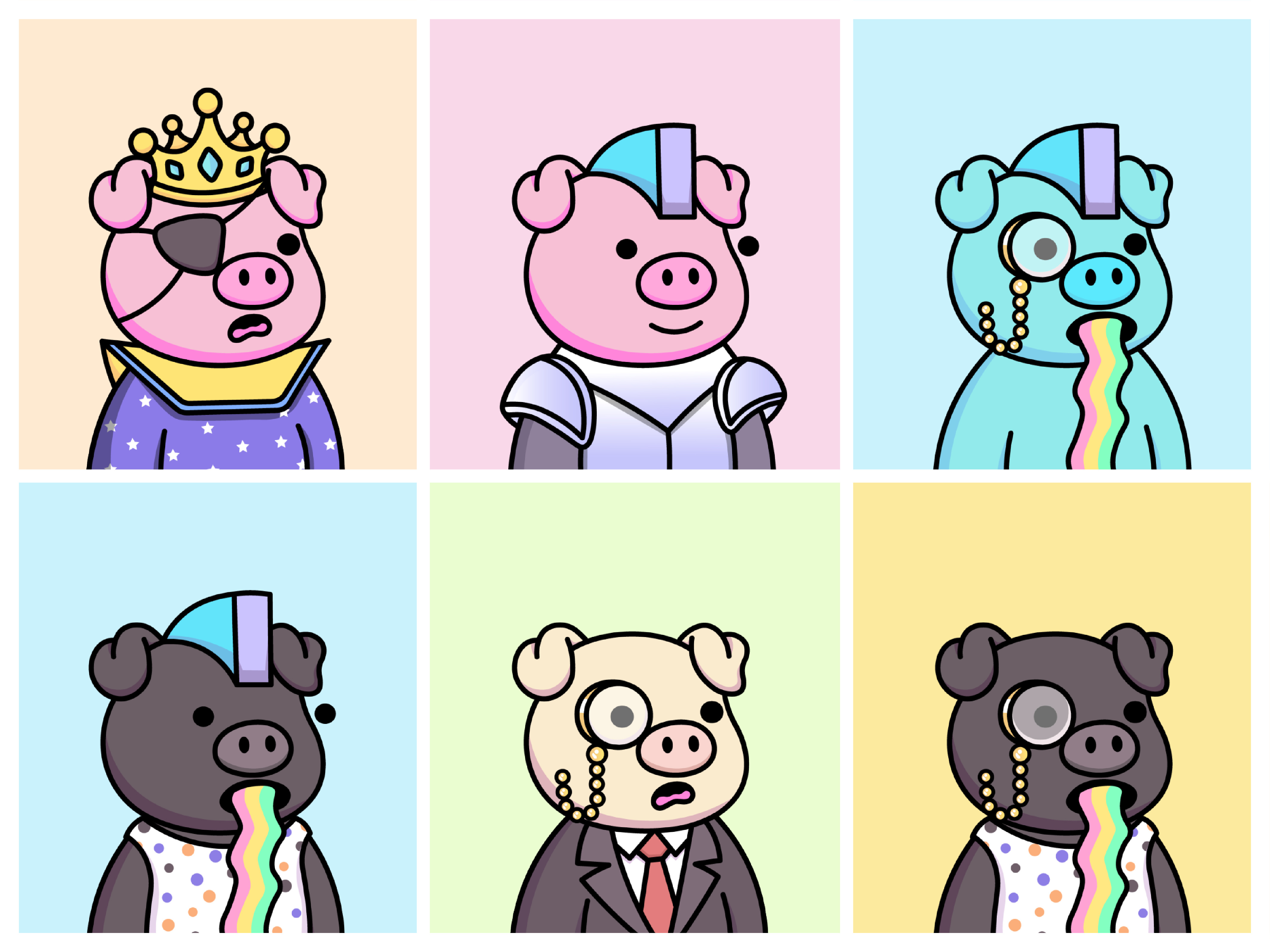 Pig Doodles NFT 2d art 2d nft cartoon character character design crypto art digital art doodle nft illustration nft nft art nft collection nft generate pig 2d nft pig doodle nft pig nft