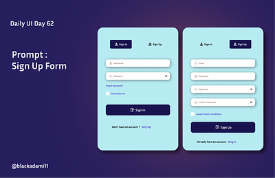 DailyUI | Day 62 | Sign Up Form dailyui formdesign moderndesign signin signupform uidesign userexperience userinterface uxui webdesign