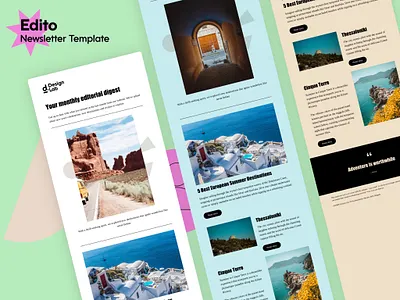 Edito - Newsletter Template blog newsleeter influencer newsletter newsletter newsletter design responsive design template travel newsletter