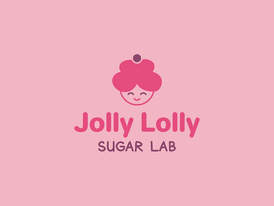 Jolly Lolly / Logo cake candy cute girl fun ice cream ice pop logo pink shop sugar sweet sweets