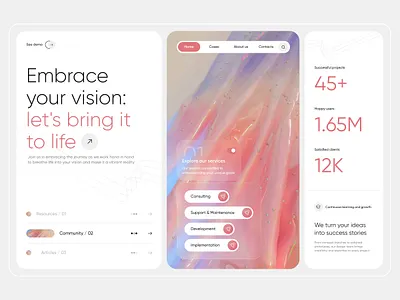 AI and design website concept agency ai art artificial intelligence design digital figma graphic design landing modern ui ux vision web