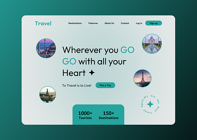 Travel Website Hero Section figma uiux webdesign websites