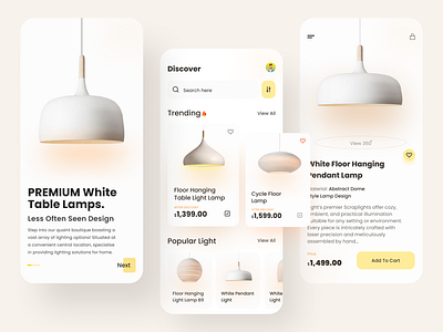 Premium Lamp & Lights - Ecommerce App UI UX Design 20. purchase