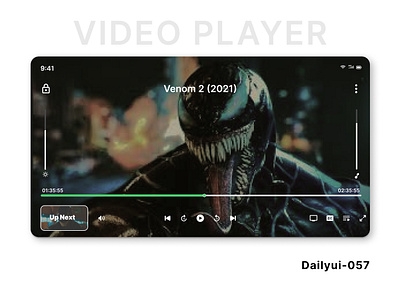 VIDEO PLAYER UI DESIGN-057 100days ofui daily ui 057 dailyui dailyui 057 dailyui057 day057 ui uiux video player videoplayer