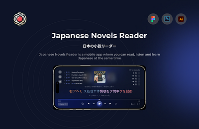 Japanese Novels Reader app app design app ui branding design japanese novel reader reading ui ux