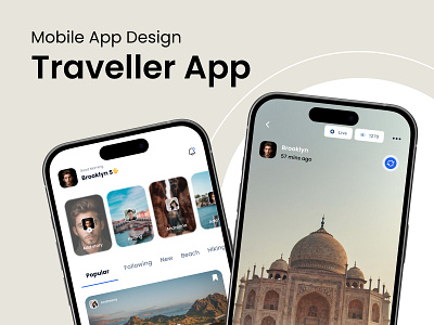 Travellers App ui design app app desing article app destination tour traveller traveller app ui ui design web desing world