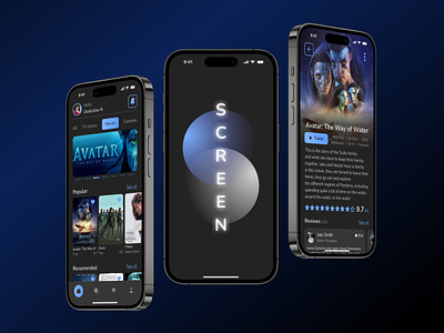 Movie app - SCREEN app appdesign cinema design movie ui ux