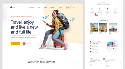 Travel Agency Landing Page app app design app kit application design graphic design landing page landing page design ui kit ui ux ui ux design web application web design web kit web ui website website design website kit website landing page design website mockup