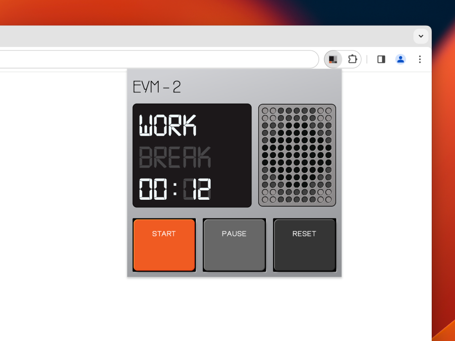 Pomodoro timer browser extension by Mathurin Sekine on Dribbble