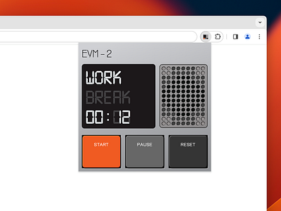 Pomodoro timer browser extension extension figma teenage engineering
