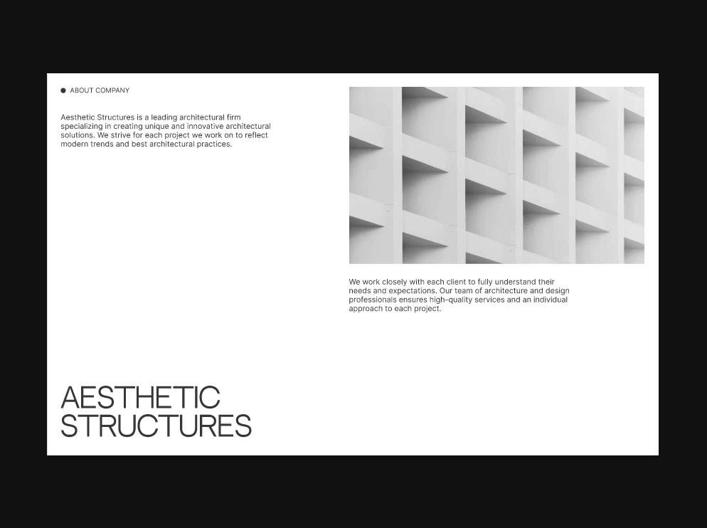 aesthetic structure. part 1 aesthetic architecture branding clean dark design designer desktop dribble editorial figma grid illustration light type typography ui ux video web