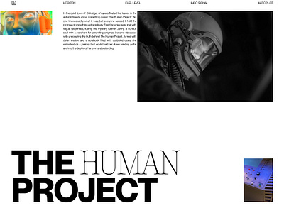 The Human Project story storytelling ui web design website
