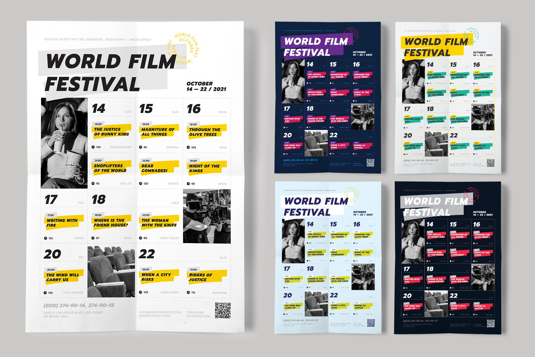 Film Festival Program Event Poster calendar conference day event festival film flyer invitation month movie music poster program program poster schedule schedule poster template timetable vector workshop