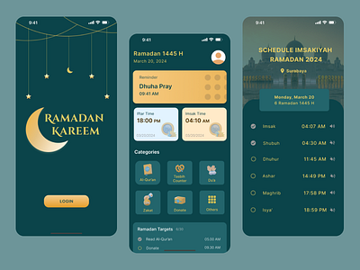 Ramadan App - UI Design app figma mobile ramadan app ramadan design ramadan kareem ui exploration uiux uiux design user interface ux design