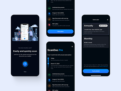 Pricing Screen blue dark mode onboarding plans price prices pricing product design sale screen sales sales page subscriptions uiux