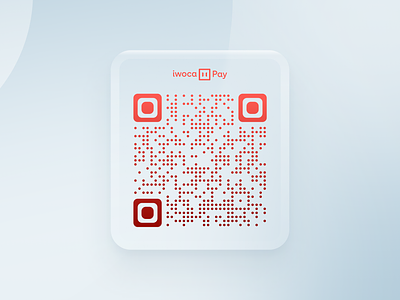 iwocaPay Glass QR bnpl brand card checkout clean fintech glass marketing pay later payments qrcode skeuomorphic ui design