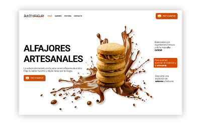 Uruguayan Alfajor Brand alfajor dulce de leche hero sweets ui web design