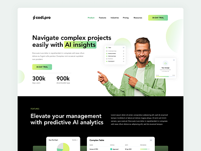 Bold Project Management SaaS Homepage (Design Concept) dashboard saas website landing page project management website saas saas website ui web design website websites