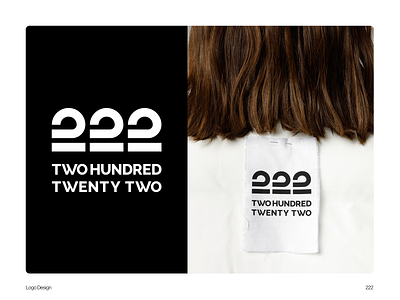 222 logo 222 apparel logo branding clothing logo fashion logo label logo design logo two numbers logo streetwear logo