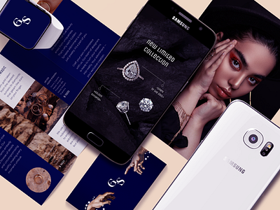 Brand Identity for jewelry Golden Synapse adobe ilustrator brand identity branding business card design graphic design jewelry leaflet marketplace